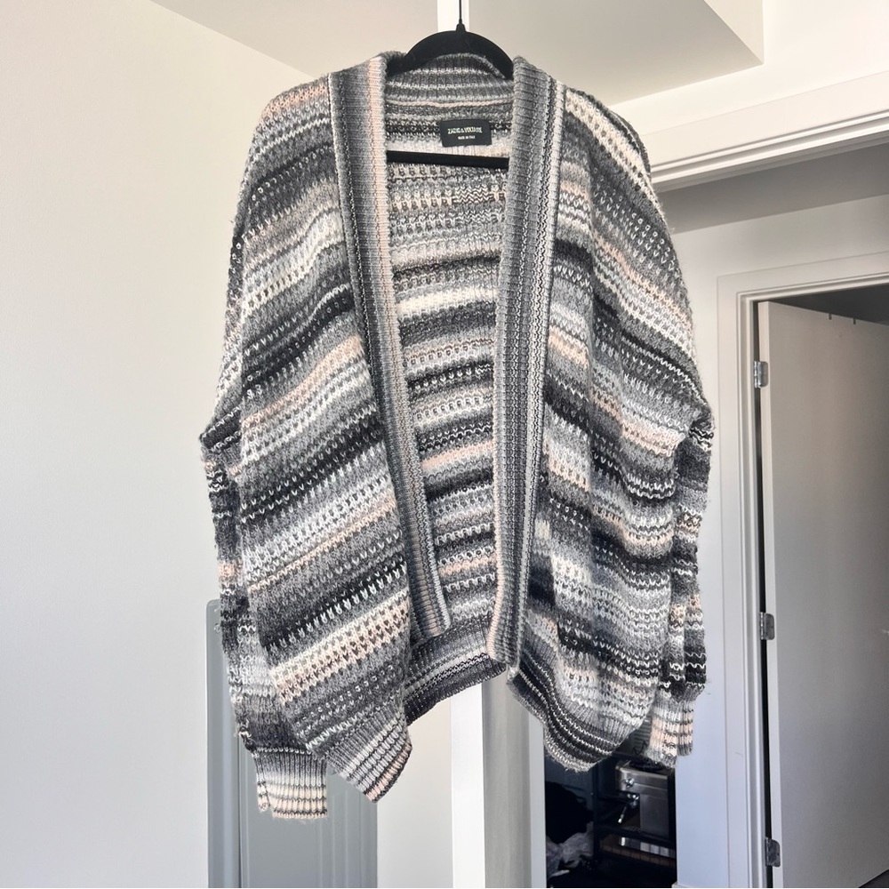 Zadig & Voltaire Wool Blend The Tanya Cardigan- M/L- Made In Italy
